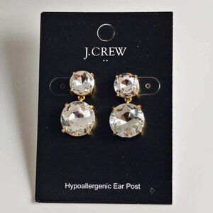New J crew Crystal Bubble Drop Earrings